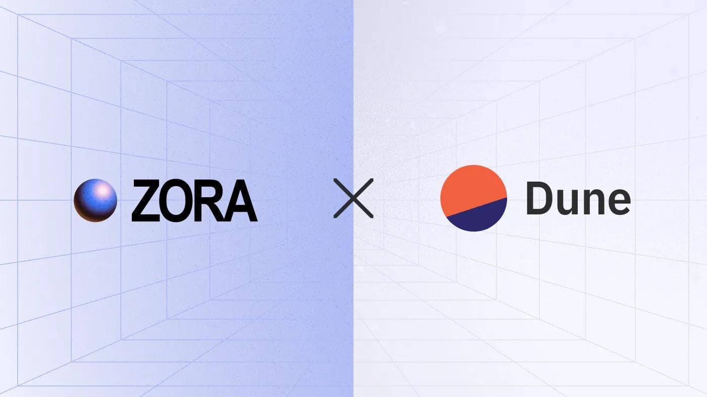 Zora is officially LIVE on Dune!