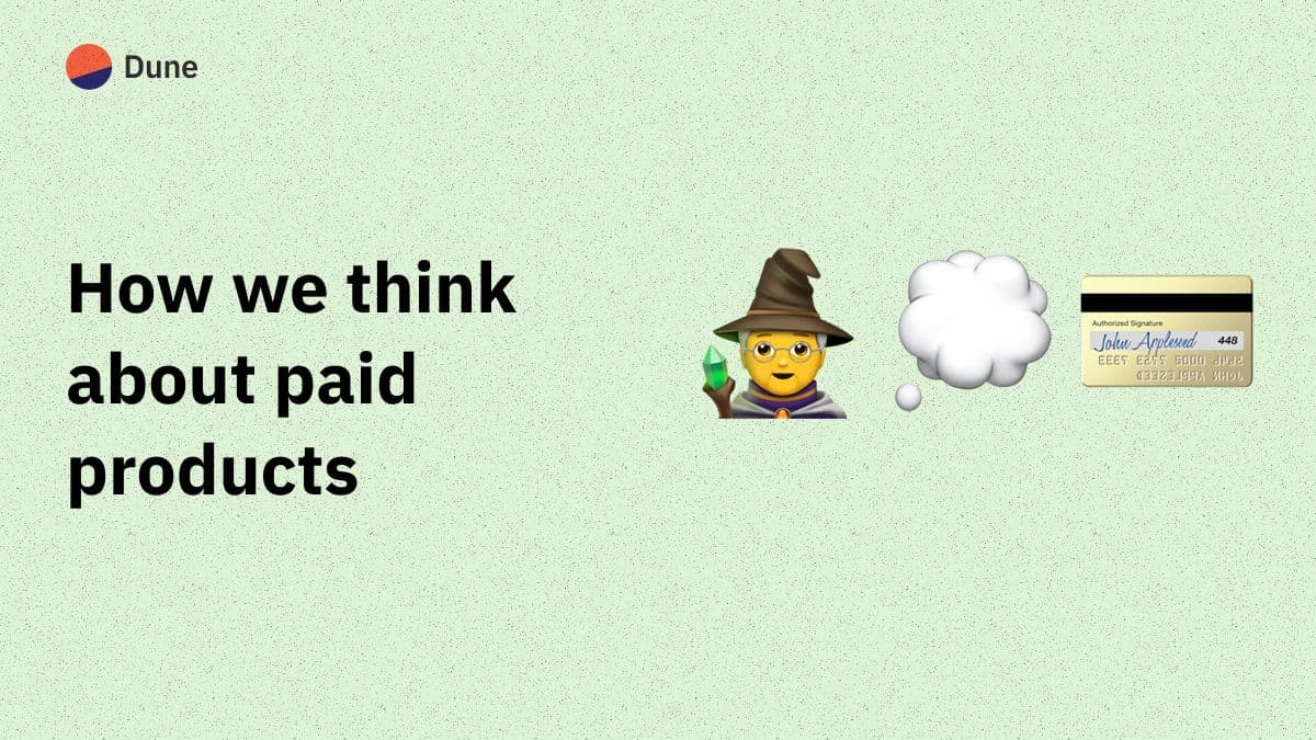 How we think about paid products