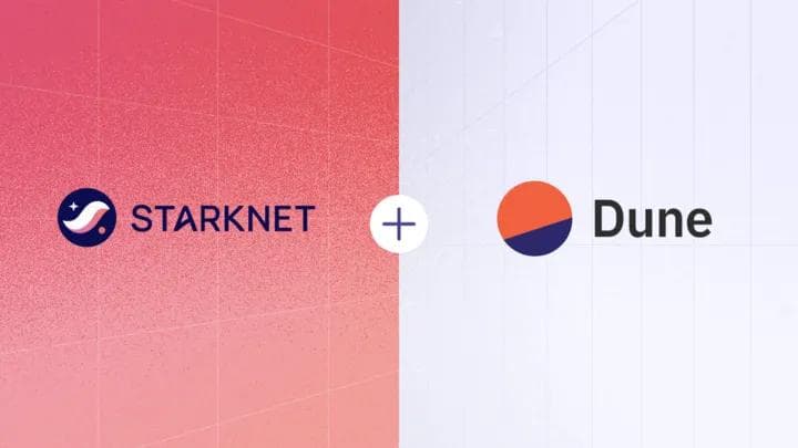 Starknet is now LIVE on Dune!