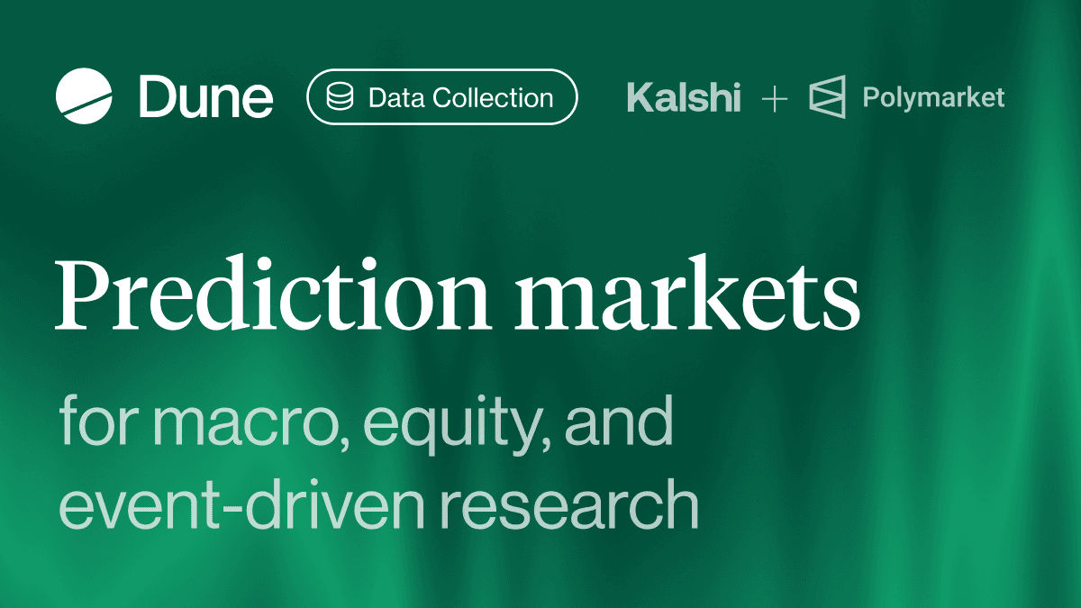 Kalshi and Polymarket Data, Unified on Dune — a New Macro and Equity Signal Source