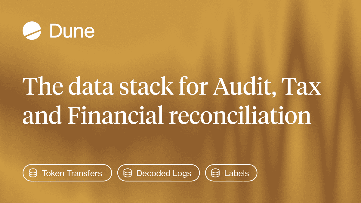 The data stack for Audit, Tax and Financial reconciliation