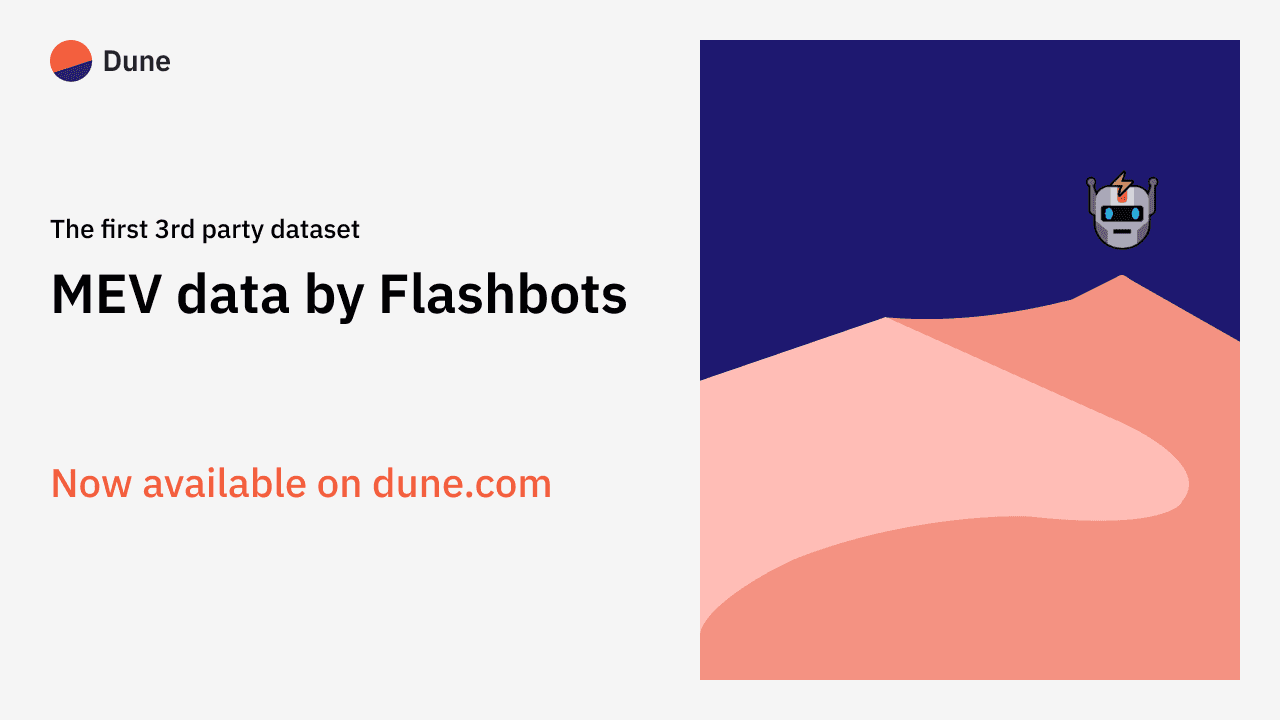 Flashbots MEV data is live on Dune!